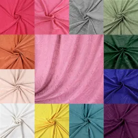 55" 180-190GSM 25 Color Polyester Single Spandex Knit Jacquard Piece Dyed Fabric by The Yard