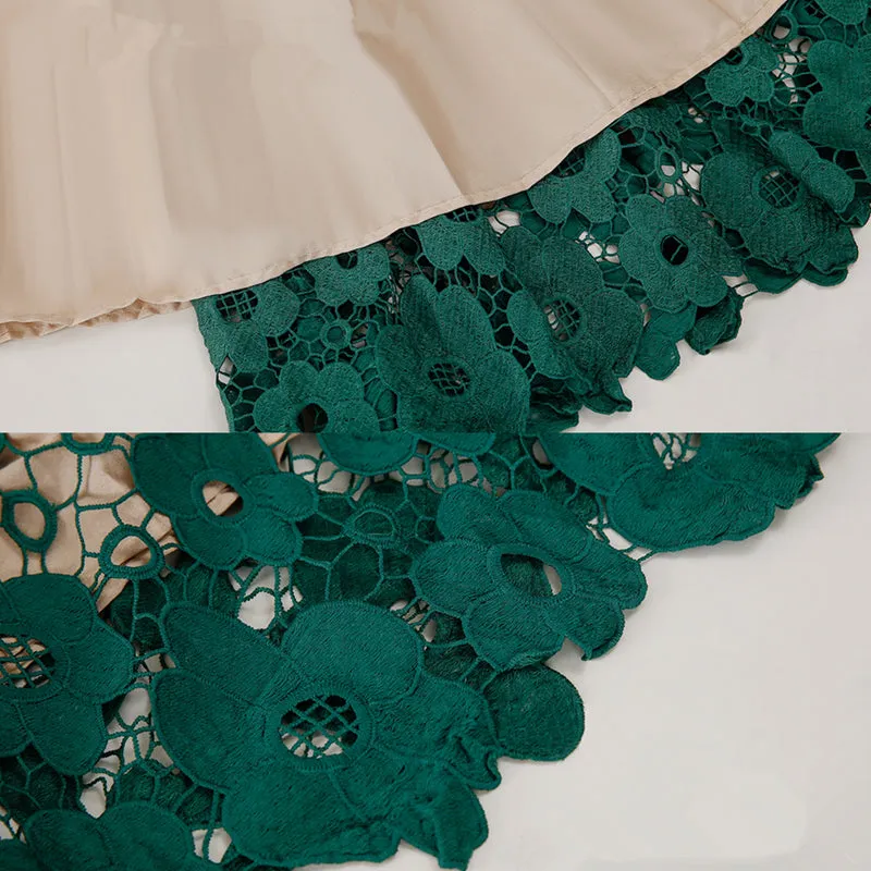 Amy Fashion - Elegant Flower Hollow Out Lace Skirts