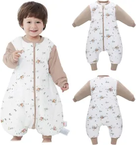 Baby Sleeping Bag Baby Sleep Sack Split Leg with Removable Sleeves, Baby Cotton Sleeping Bag, Winter Toddler Sleeping Bag