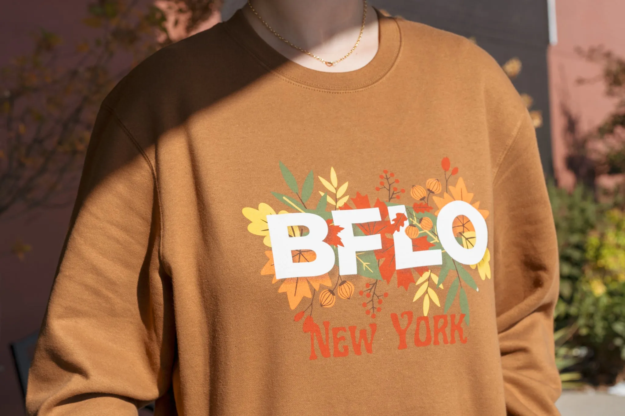 BFLO New York Fall Duck Brown Crewneck