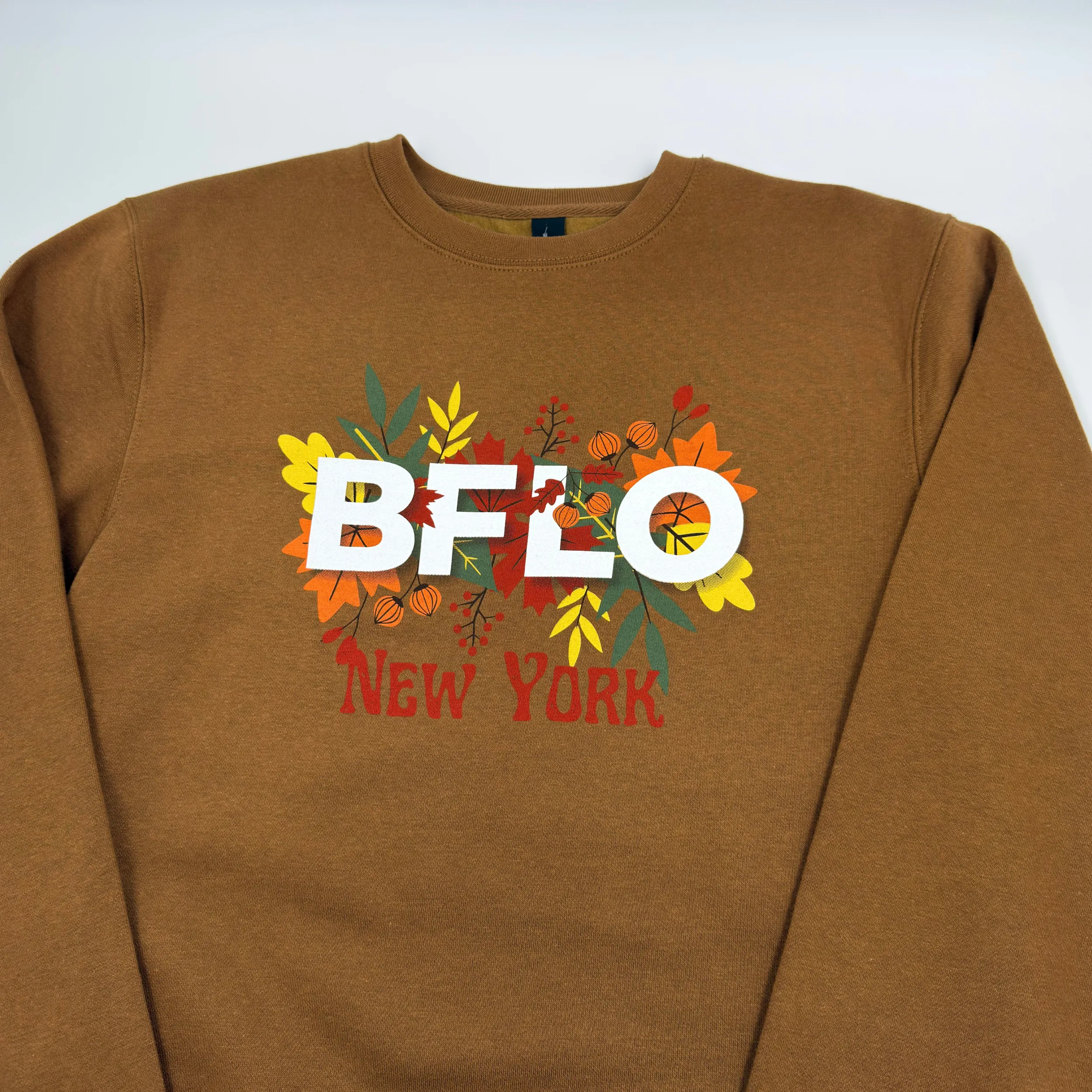 BFLO New York Fall Duck Brown Crewneck