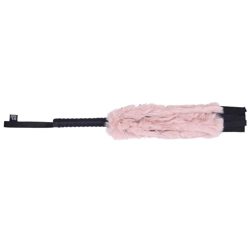 Brat Faux Fur Flogger - Pink/Black