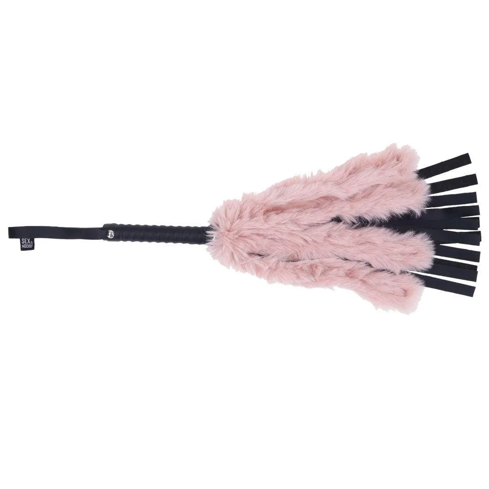 Brat Faux Fur Flogger - Pink/Black