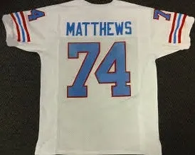 Bruce Matthews Houston Oilers Throwback Football Jersey