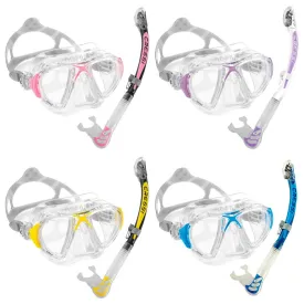 Cressi Nano Mask Alpha Dry Adult Size Snorkel Packages