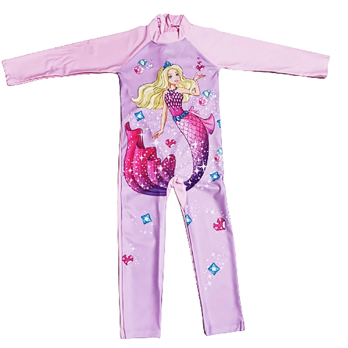 Fancydresswale Barbie Mermaid Full sleeve Swimsuit for kids