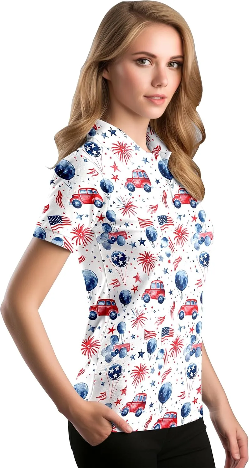 Funny Golf Shirts for Women Short Sleeve Quick Dry Tennis Shirts Athletic Tops for Yoga Tennis