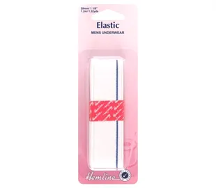 Hemline Elastic - Mens Underwear - 1.2m x 28mm