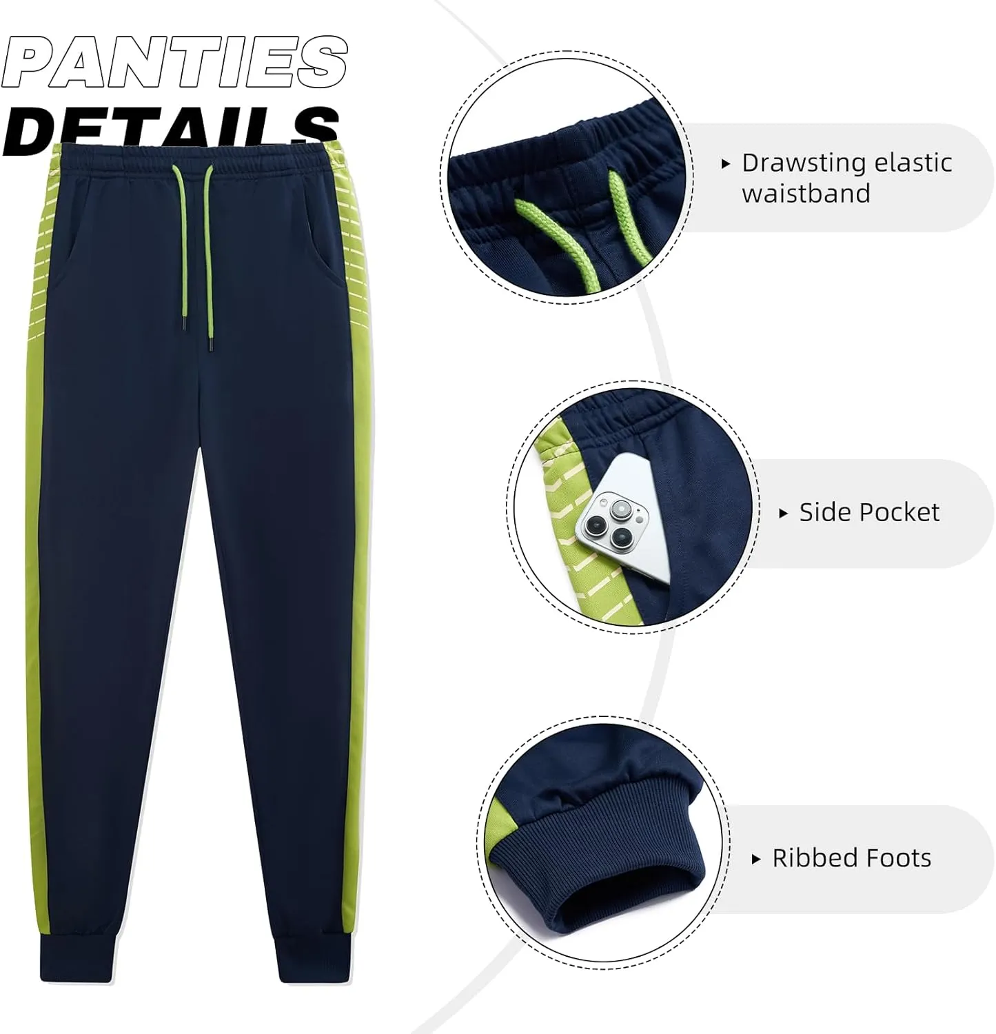LBL Leading the Better Life Men's Sweat Suit 2 Piece Outfit Casual Contrast Sports Jogging Tracksuits Set