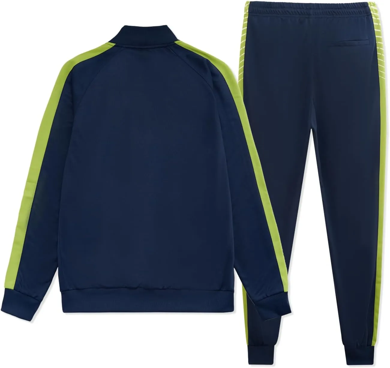 LBL Leading the Better Life Men's Sweat Suit 2 Piece Outfit Casual Contrast Sports Jogging Tracksuits Set
