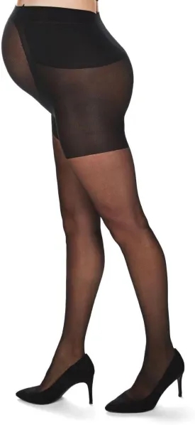 MeMoi Women's 12 Denier Sheer Maternity Pantyhose with Extra Large Waist