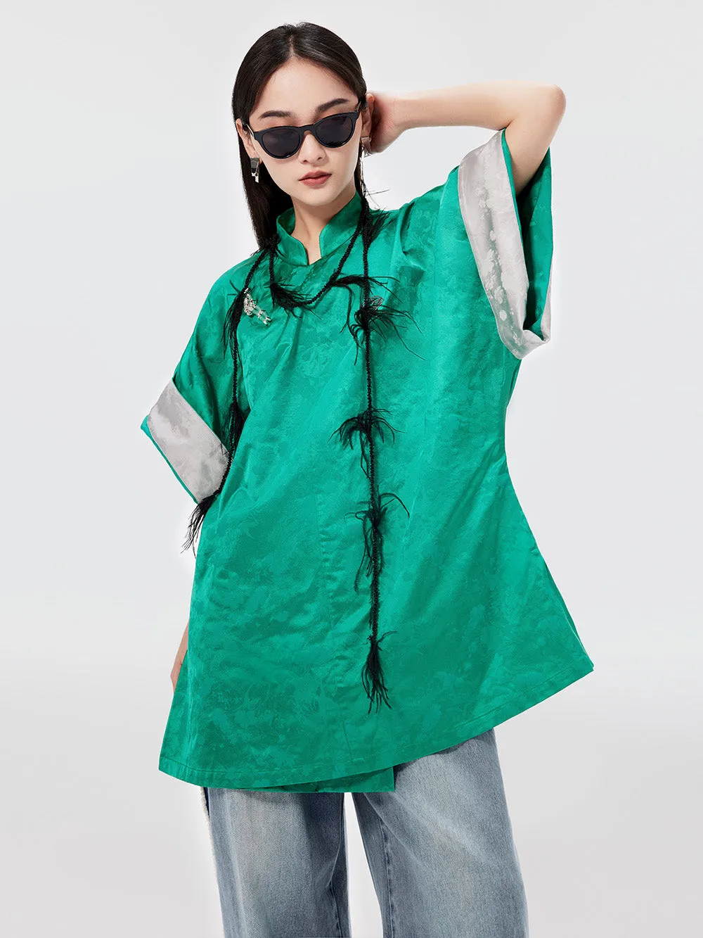 MUKZIN Fashionable Jacquard Cheongsam Qi Pao Dresses