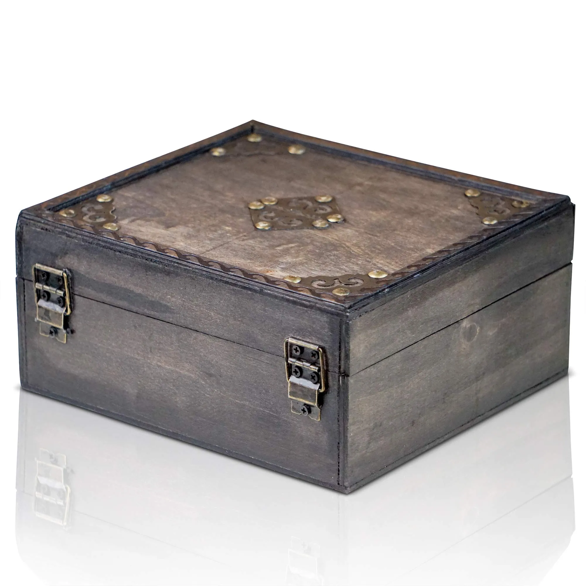 Pirate Treasure Chest Storage Box  Vitec 94 X83 X71  Durable Wood