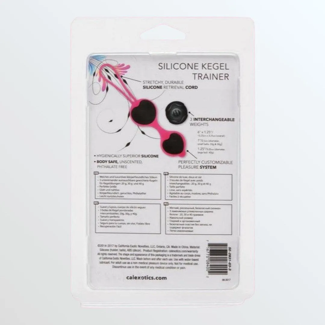 Black Silicone Kegel Trainer for Enhanced Performance - English