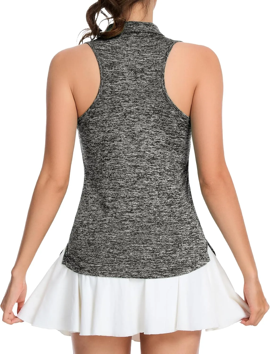Sleeveless Golf Shirts for Women with Collar - Moisture Wicking Tennis Top Athletic Polo Tank Tops for Golf, Tennis, Workouts