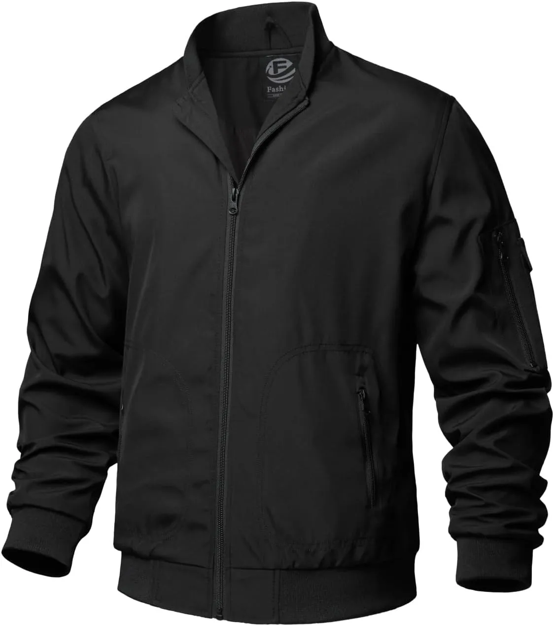 TLZC Men's Fashion Bomber Jacket Lightweight Track Windbreaker Jackets Outdoor Golf Windproof Coat