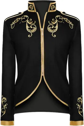 Unisex Military Blazers Prince Coats Drummer Parade Punk Officer Fitted Jackets