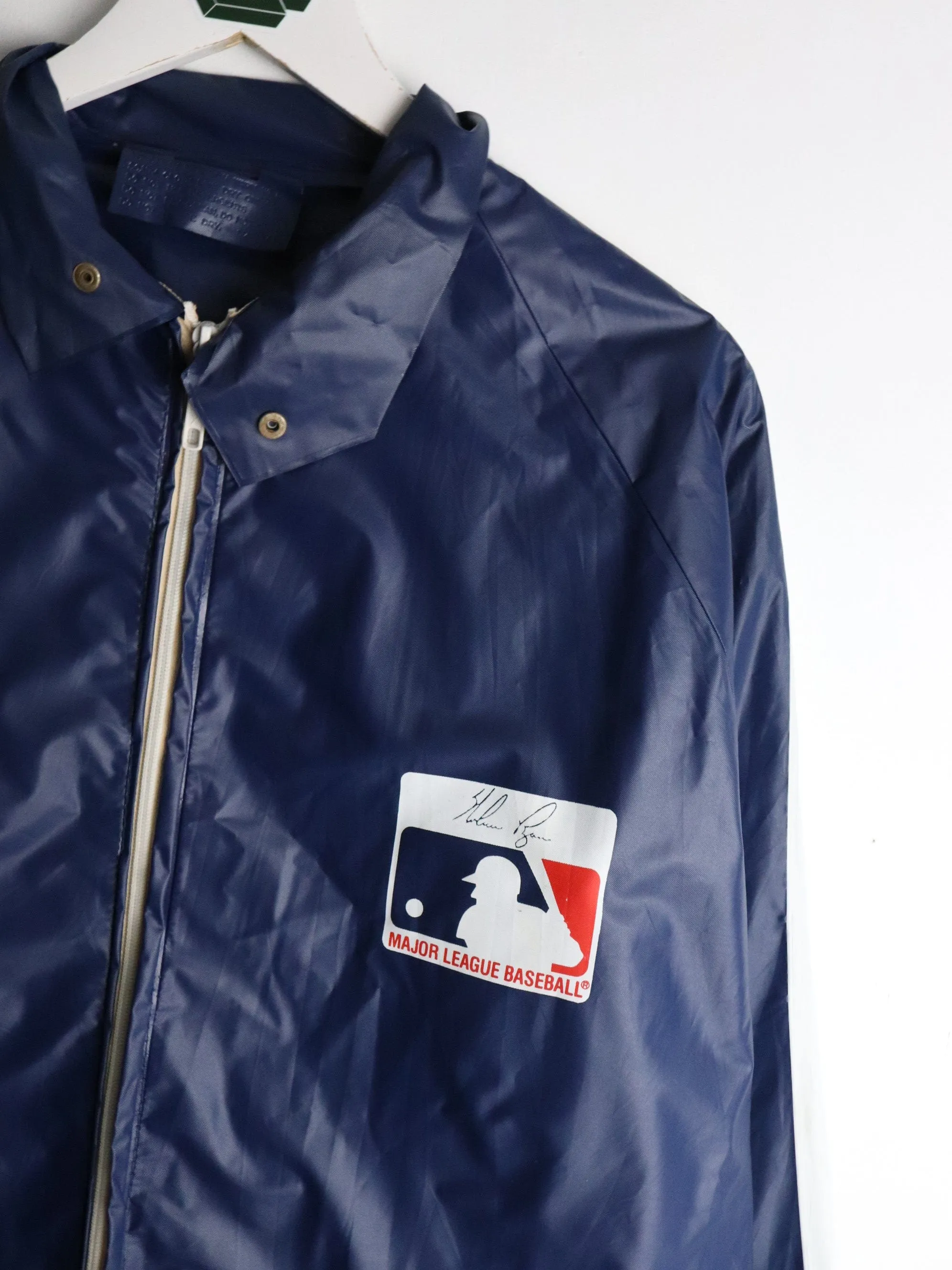 Vintage MLB Windbreaker Mens XL Blue PVC