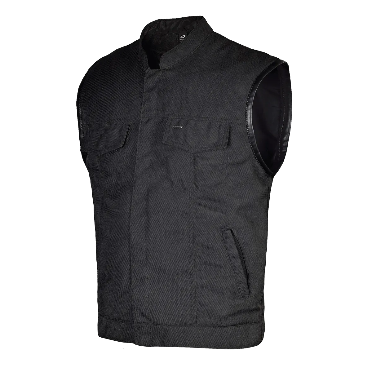 VL1914 Heavy Duty Textile Club Vest with Snaps And Zipper Closure