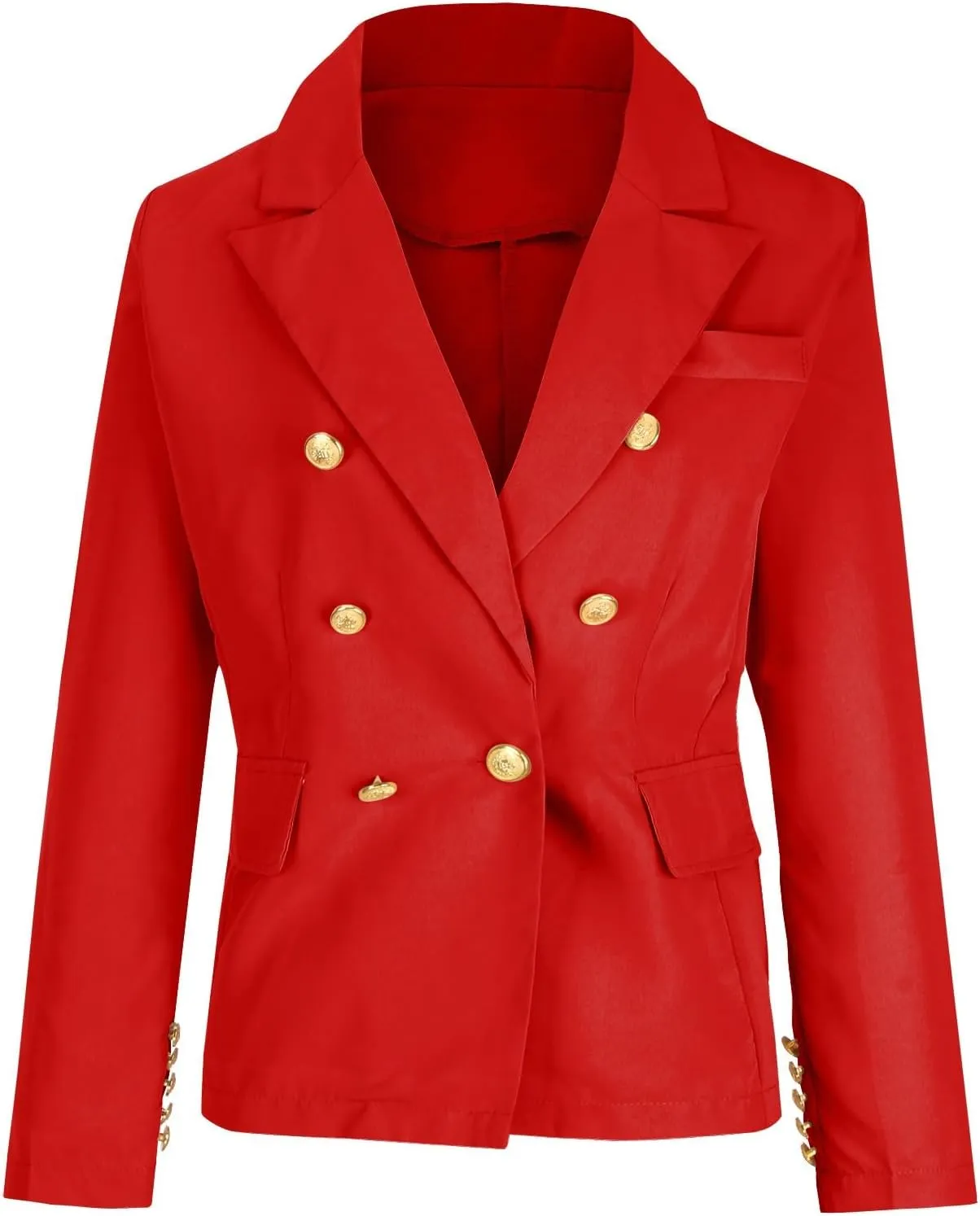 Womens Blazers Dressy Casual Long Sleeve Double Breasted Suit Jackets Classic Fitted Work Office Blazer Clothes