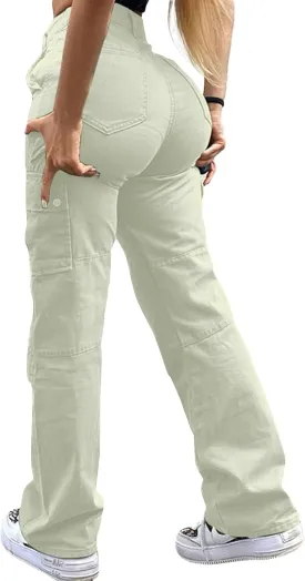 Women's Cargo Jeans Pants